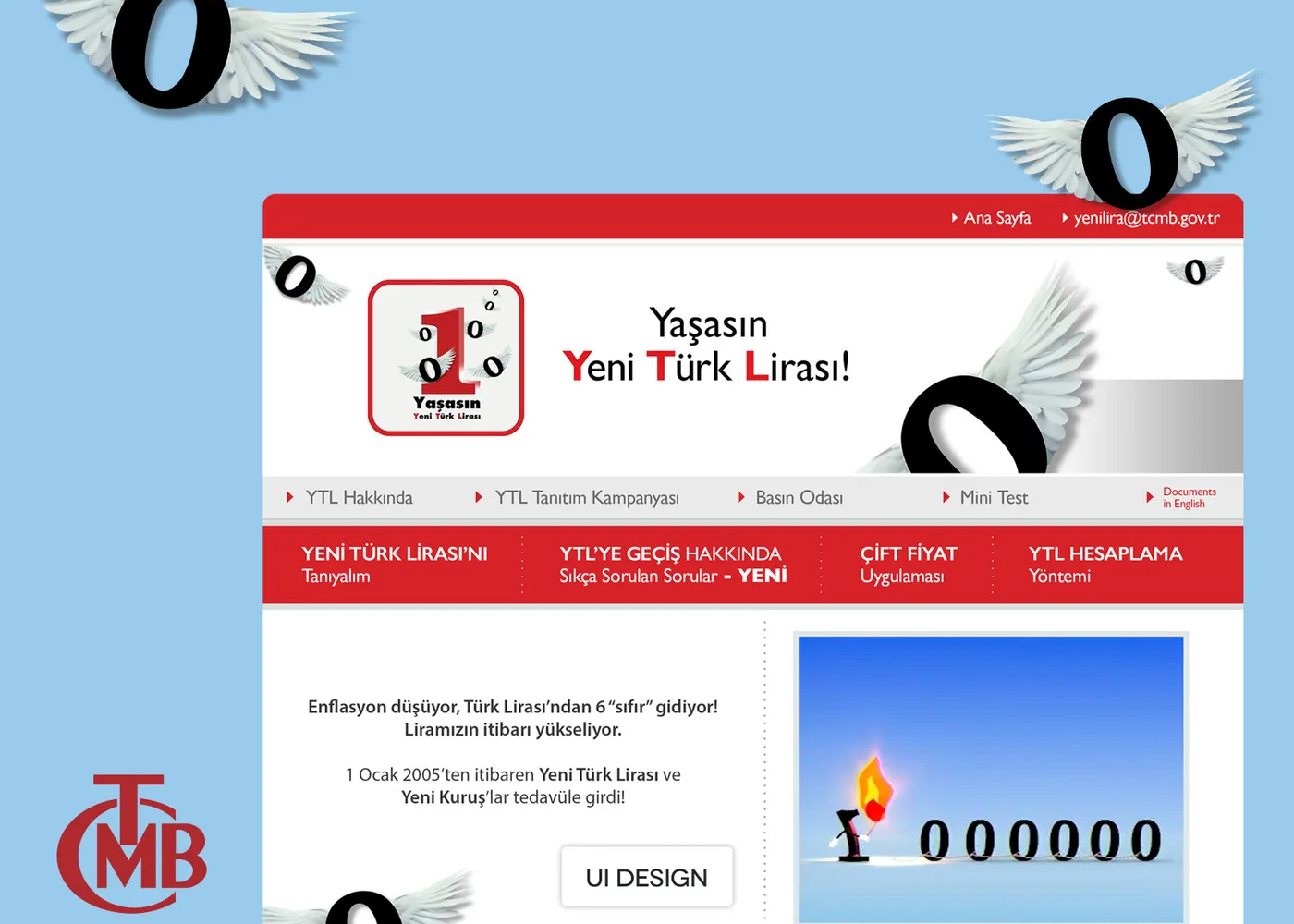 YTL - Yeni Türk Lirası Website cover from Ozer Kurt's work archive